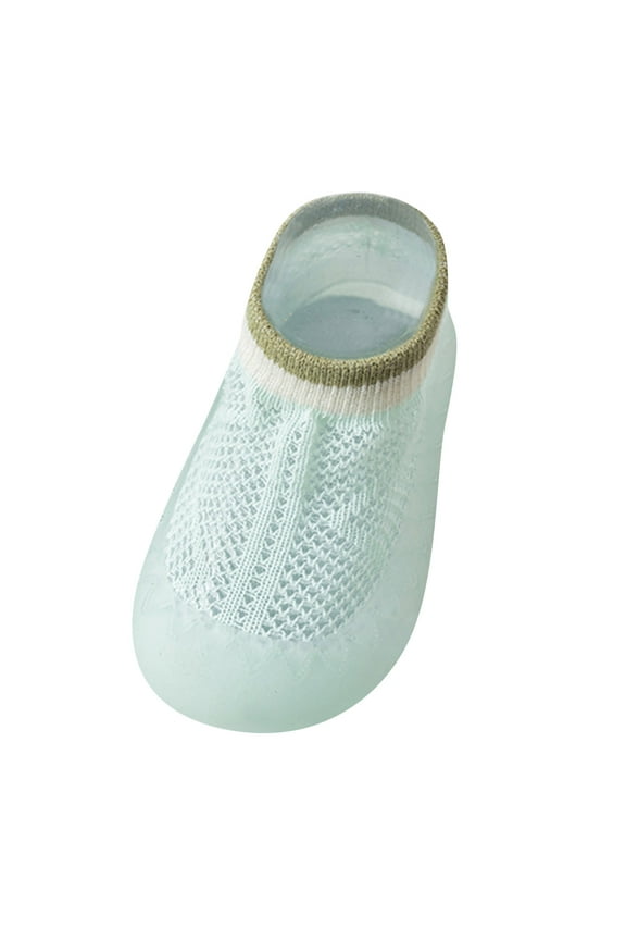 Kids Toddler Baby Boys Girls Summer Solid Breathable Soft Sole Rubber Shoes Socks Slipper Anklet 0-36Months