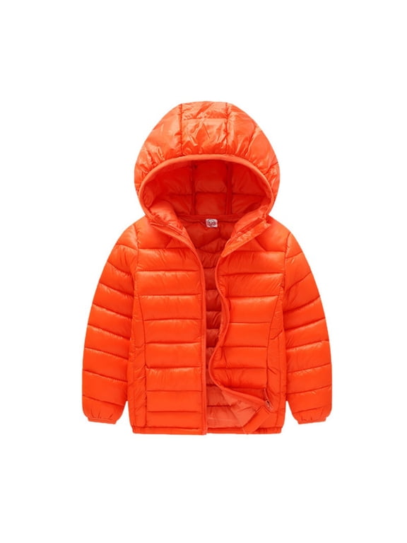 Little/Big Boys Girls Down Jacket Hooded, Cute Coat Winter Warm Thick Hoodie Coat for 6-13 Years