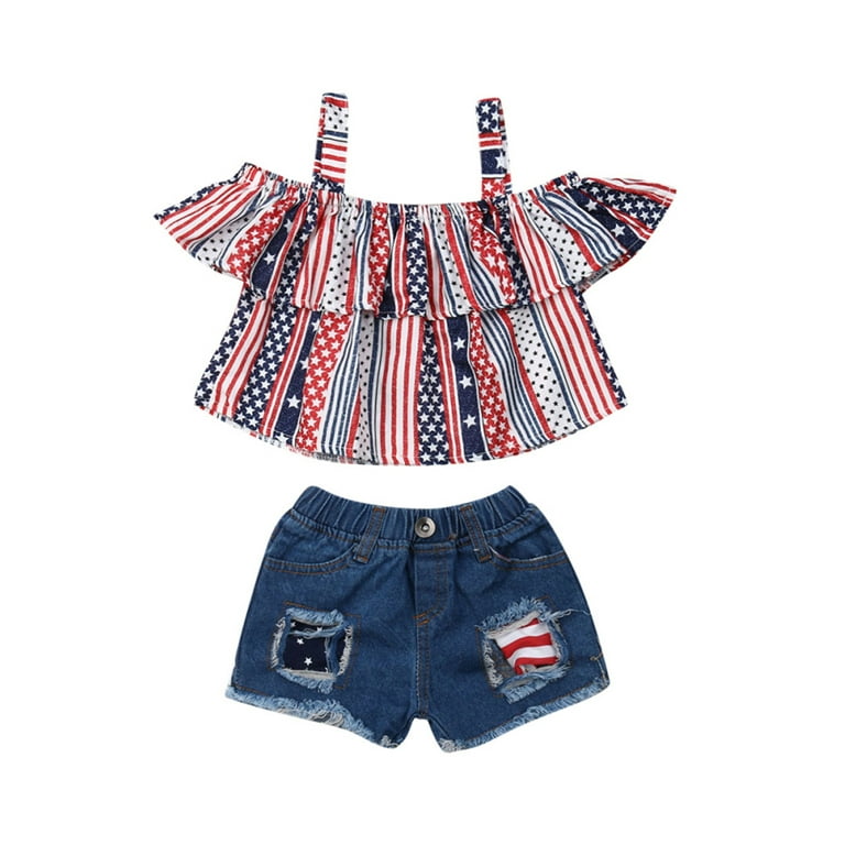 4th of july outfits clearance for baby girl walmart