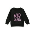 thumbnail image 1 of Kids Toddler Baby Girl Clothes 1Y 2Y 3Y 4Y 5Y 6Y Wlid Like My Curls Letter Printed Pullover Sweatshirt Fall Winter Sweater Tops, 1 of 9