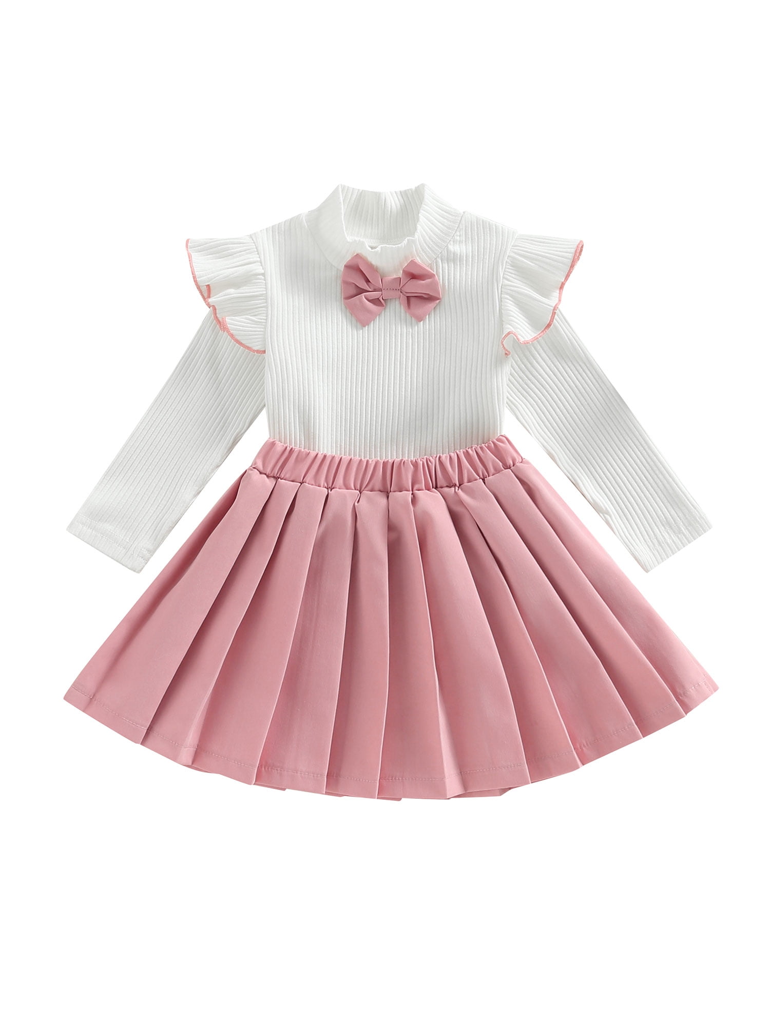 Amazon.com: Girl Skirt and Top Child 3PCS Set Summer Casual Outfits with  Hairband Kid Color Ruffle Fly Sleeve Tops and Skirts : Clothing, Shoes &  Jewelry