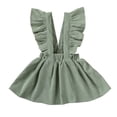 thumbnail image 1 of Kids Toddler Baby Girls Overall Dress Soft Corduroy A-Line Solid Color suspender Skirt Clothes, 1 of 8