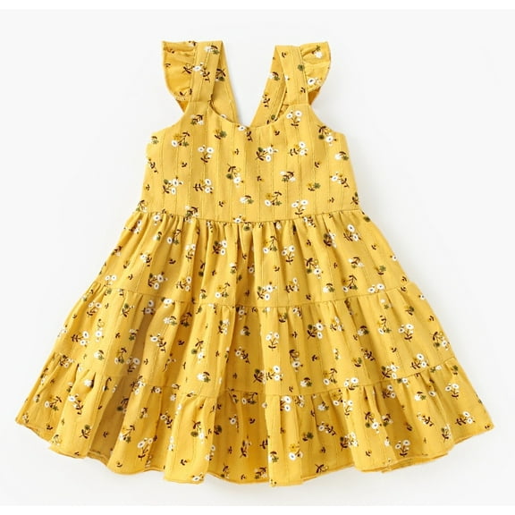 Kids Toddler Baby Girls Rainbow Dress Princess Sleeveless Beach Butterfly Sundress