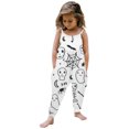 thumbnail image 1 of Kids Toddler Baby Girls Sleeveless Jumpsuit Halloween DIY Graphic Romper Harem Pants with Pocket Outfits, 1 of 4