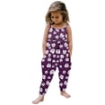 thumbnail image 1 of Kids Toddler Baby Girls Sleeveless Jumpsuit Halloween Pumpkin Ghost Floral Romper Harem Pants Pocket Waffle Outfits, 1 of 5