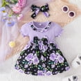 thumbnail image 1 of Kids Toddler Baby Girls Spring Summer Floral Ruffle Dress Clothing, 1 of 4