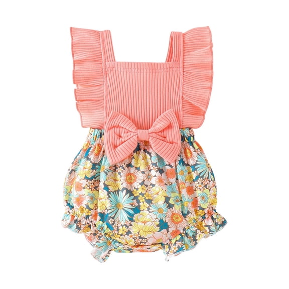 Kids Toddler Baby Girls Spring Summer Floral Ruffle Dress Clothing