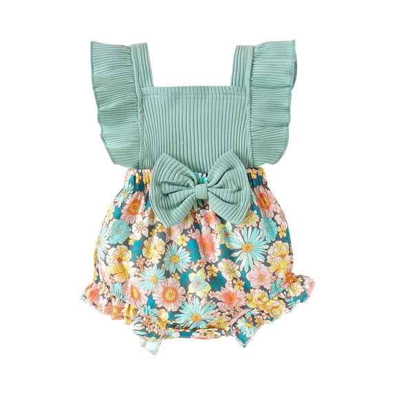 Kids Toddler Baby Girls Spring Summer Floral Ruffle Dress Clothing