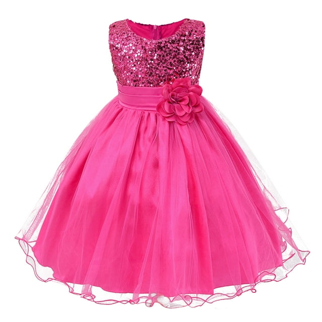 Kids Toddler Baby Girls Spring Summer Print Sleeveless Princess Dress