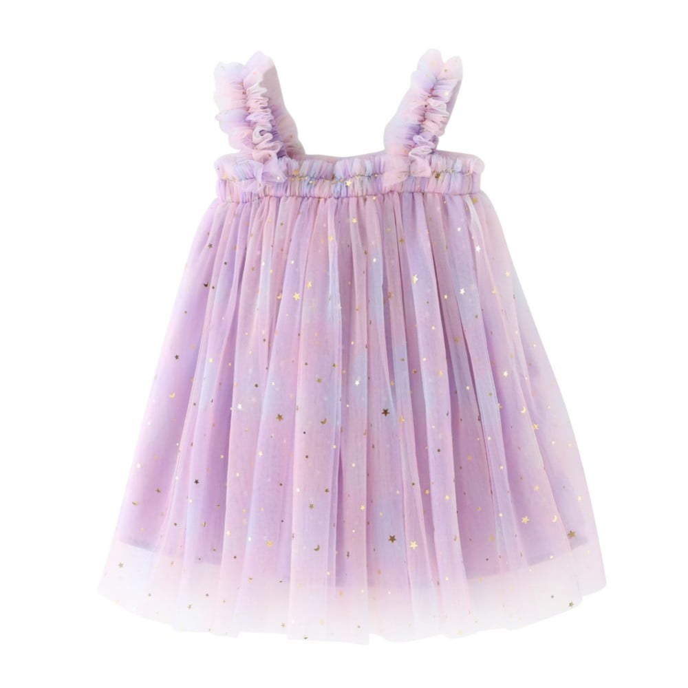 Kids Toddler Baby Girls Tulle Tutu Dress Sleeveless Layered Birthday
