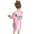 thumbnail image 1 of Kids Toddler Baby Solid Color Girls Robes Silk Satin Birthday Sleepwear Kimono Bathrobe Girls Tops Stylish Child Dailywear, 1 of 8
