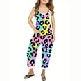 thumbnail image 1 of Kids Toddler Baby Unisex Summer Solid Cotton Soft Pants Full Length Pants Overalls Girls Casual Jumpsuits Sleeveless Rompers Long Pants with Pockets for 5-14 Years Multicolor 160, 1 of 5