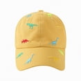 thumbnail image 1 of Kids Toddler Baseball Hat Dinosaur Sun Cap Printed Pattern & Solid Color Design Unisex for Boy Girl, Lightweight Soft Daily Outdoor Wear 2T-7T Gibobby,One Size,Yellow, 1 of 3