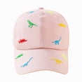 thumbnail image 1 of Kids Toddler Baseball Hat Dinosaur Sun Cap Printed Pattern & Solid Color Design Unisex for Boy Girl, Lightweight Soft Daily Outdoor Wear 2T-7T Gibobby,One Size,Pink, 1 of 5