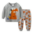 thumbnail image 1 of Kids Toddler Boy 2 Piece Pajama Set Sleepwear Pjs Animals Pj'S Long Sleeve Clothes Set Outfits Loungewear Nightwear Homewear,Size 4-5 Years, 1 of 2