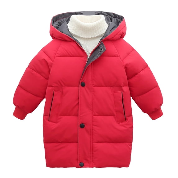 Kids Toddler Boy Winter Coat,Boys Puffer Jacket with Pocket Zipper Winter Hoodies Coat Windproof Warm Winter Down Coat Boys Winter Coat Size 5-6 Years