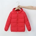 thumbnail image 1 of Kids Toddler Boy Winter Coat,Boys Puffer Coat with Pocket Zipper Hooded Coat Solid Long Sleeve Windproof Boys Winter Jacket Boys Jackets Size 5-6 Years, 1 of 3