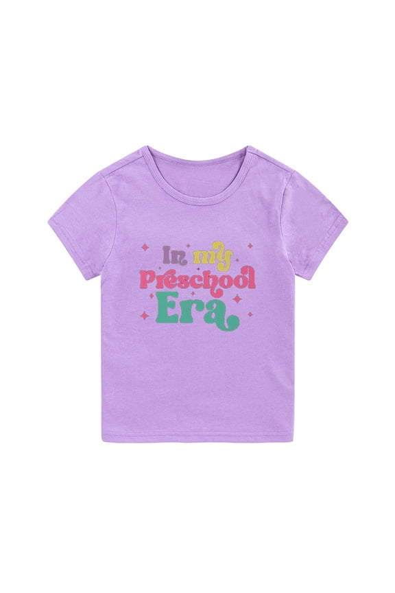 Kids Toddler Boys Girls First Day of School Shirt in My Pre School Era Back to School Kindergarten T-Shirt