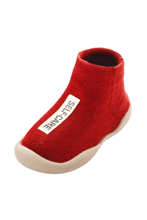ANINEO Baby Sock Shoes Toddler Non Soft Rubber Sole Slippers First Walking Shoes for Baby Boys Girls