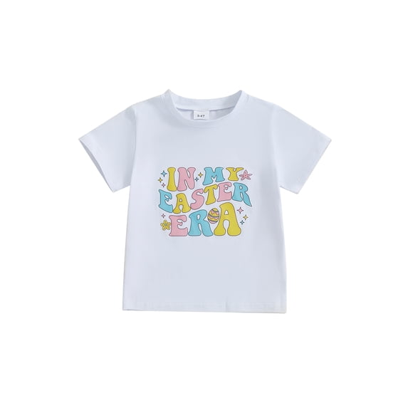 Kids Toddler Boys Girls T-Shirts 18 24 Months 2T 3T 4T 5T 6T Short Sleeve Round Neck Cartoon Print Tops Toddler T-Shirts