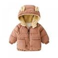 thumbnail image 1 of Kids Toddler Boys Girls Winter Down Coats with Bear Hoods 1-6Y, 1 of 5