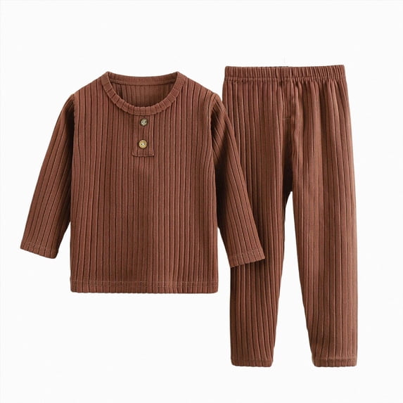 Kids & Toddler Boys Pajamas Set Cotton Sleepwear,Stretchy 6-12 Months 12-24 Months 2t 3t 4t 5t 6t 7t 8t 9t Children Coffee