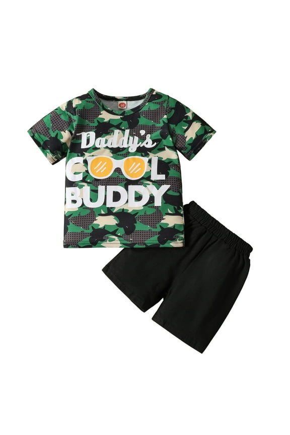 Kids Toddler Boys Shorts Set Casual Letter Cartoon Animals T Shirt And Shorts Set Two Piece Clothes Set Summer Outfits,Size 2 Years 3 Years