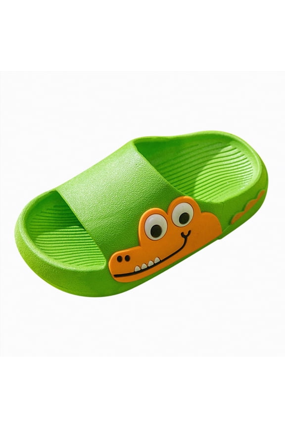 Kids Toddler Cloud Slides Cute Animal Cartoon Beach Pool Shower Slippers Quick Dry Non-Slip Soft Flip Flops Slides Lightweight Summer Shoes for Girls Boys Gibobby,9,Green