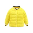 thumbnail image 1 of Kids Toddler Down Jacket Collarless Button Up Thick Sherpa Fleece Lined Warm Winter Coats for Boys Girls 1-10T (8-10 Years, Yellow), 1 of 4