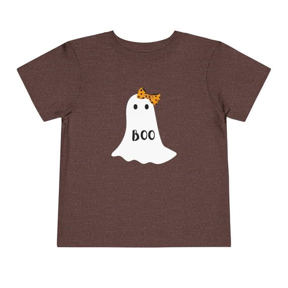 Kids Toddler Ghost with Bow Boo Girls Halloween T-Shirt