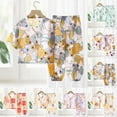 thumbnail image 1 of Kids Toddler Girl Pajamas Pj Set Long Sleeve Sleepwear Loungewear Soft & Comfort 2 Piece ,6-12 Months 12-24 Months 2t 3t 4t 5t 6t 7t 8t 9t Children Khaki 5-6 Years, 1 of 5