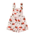 thumbnail image 1 of Kids Toddler Girl Summer Outfit Floral Print Overalls Jumpsuit Sleeveless Romper Bib Shortalls Suspender Shorts Pants, 1 of 7