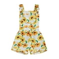 thumbnail image 1 of Kids Toddler Girl Summer Outfit Floral Print Overalls Jumpsuit Sleeveless Romper Bib Shortalls Suspender Shorts Pants, 1 of 7