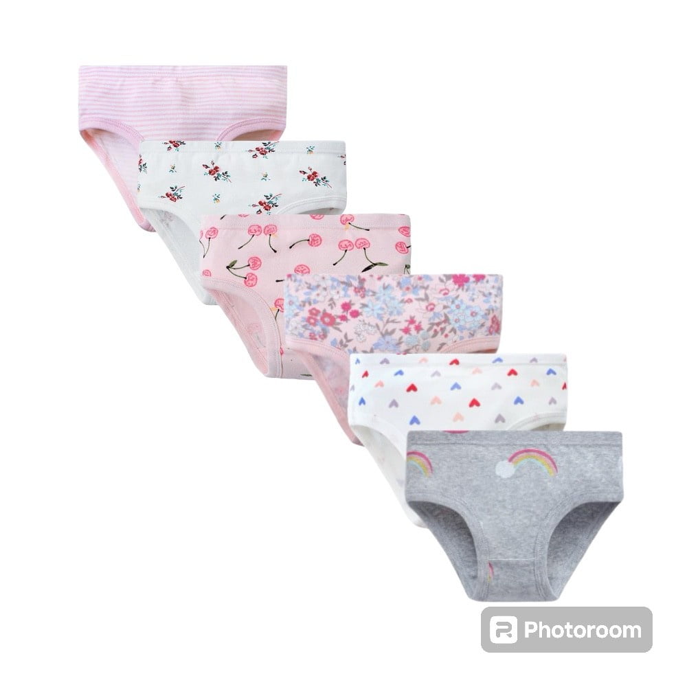Kids Toddler Girl Underwear Panties Hipsters Super Soft 6 Pack Size