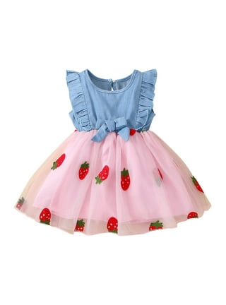 Lolmot 1-5T Toddler Baby Girls Summer Dresses Cute Fruit