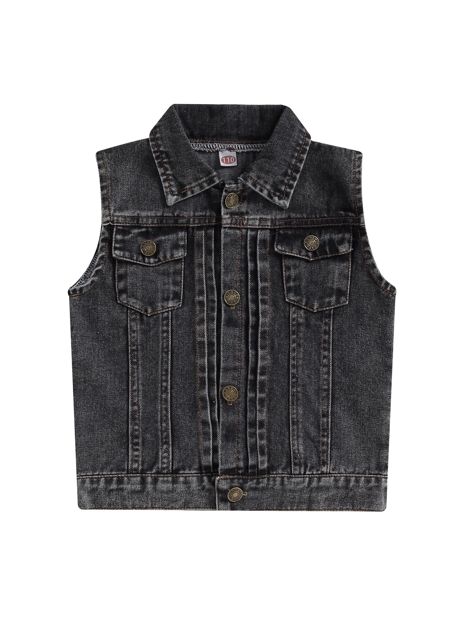 Little girls denim best sale vest