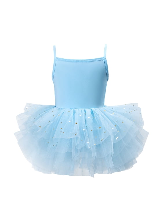 Kids Toddler Girls Sleeveless Square Neck Camisole Tulle Ballet Tutu Dress for Dance Performance Stage Wear 5-6 Years