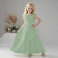 Kids Toddler Girls Solid Sleeveless Crew Neck Ruched A-Line Maxi Dress Kids Toddler Girls Solid Sleeveless Crew Neck Ruched A-Line Maxi Dress