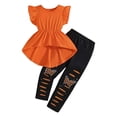 thumbnail image 1 of Kids Toddler Girls Summer Clothes Butterfly Print T-Shirt + Belted Denim Jeans Shorts 3PCS Outfits Girls Summer Set 1-8 Years,7-8 Years, 1 of 6