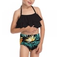 thumbnail image 1 of Kids Toddler Girls Two Piece Swimsuit Ruffles Bikini Set Beach Swimwear Sport Halter Top Tummy Control Bathing Suit - 2-12Y, 1 of 7