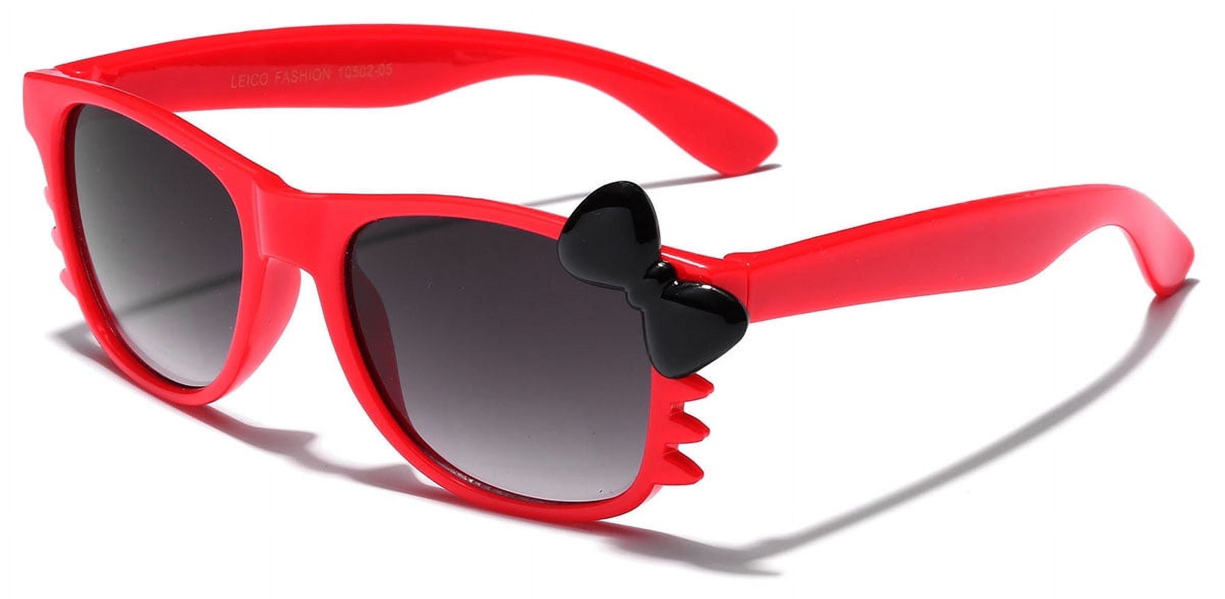 Leico Fashion Hello Kitty Baby & Toddler Sunglasses – UV400 Protection, Gradient Smoke Lenses, Multiple Colors