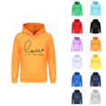 thumbnail image 1 of Kids Toddler Letter Print Hoodie Sweatshirt Long Sleeve Pullover Crewneck Warm Top for Boys Girls, 1 of 4