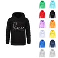 thumbnail image 1 of Kids Toddler Letter Print Hoodie Sweatshirt Long Sleeve Pullover Crewneck Warm Top for Boys Girls, 1 of 4