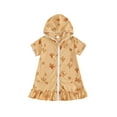 thumbnail image 1 of Kids Toddler Little Girl Swim Cover Up Towel Terry Swimsuit Wraps Zip Up Bathing Suit Robe Pool Beach Coverups Dress, 1 of 7