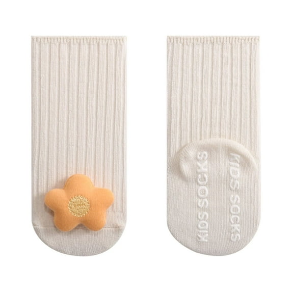 Kids Toddler No Slip Socks Soft Breathable Cute Cartoon Doll Crew Socks Elastic Walking Socks Clothing Accessory
