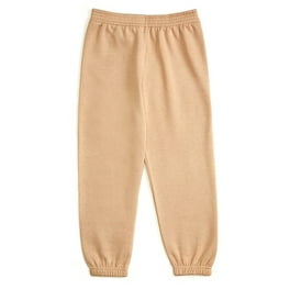 LIGHT BROWN RELAXED FIT PANTS IN FRENCH TERRY, CHILD LIGHT BROWN RELAXED FIT PANTS IN FRENCH TERRY, CHILD