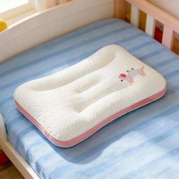 Kids Toddler Pillow for Boys and Girls 2-6 Years, Breathable Pillowcase for Neck Support and Cool Sleep, Ergonomic Child Pillow 12x20 Inches with Cute Design for Bedroom