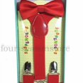 thumbnail image 1 of Kids Toddler RED BOXED GIFT Set SUSPENDERS And BOWTIE Matching - New with box/tags, 1 of 1