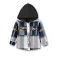 thumbnail image 1 of Kids Toddler Shirt Jacket Plaid Long Sleeve Lapel Button Down Shacket Baby Boys Girls Fall Shirt Coat Outwear, 1 of 2