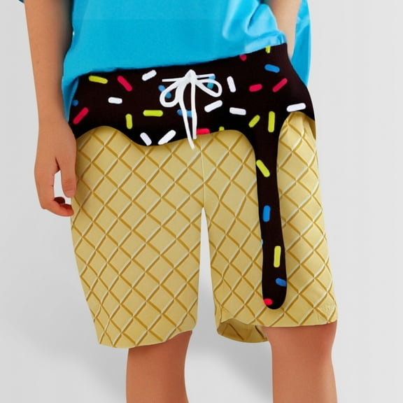 Kids Toddler Shorts Fashion Print Straight Leg Regular Pull On Summer Clothes Boy Kids Boy Clothes 9-10 Years